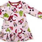 Carter's Girl's Size 3T Fleece Santa Christmas Themed Nightgown, Gown
