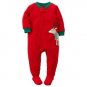 CARTER'S Boy's Size 4T Microfleece Red Christmas Reindeer Pajama Footed Sleeper