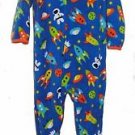 Boy's Size 3T OR 4T Fleece Footed Blanket Pajama Sleeper, Space, Astronaut