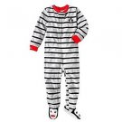 Carter's Boy's 5T Striped Penguin Fleece Footed Pajama Sleeper