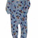 Toddler Boy's Size 3T Blue FireTruck Teddy Fleece Footed Pajama Blanket Sleeper