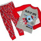 GARANIMALS Boy's 3T SPACE SHUTTLE SHIP ROCKET Blast Off Pajama Pants Set