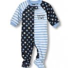 TCP The Children's Place Boy's 3T Daddy's Star Fleece Footed Pajama Sleeper
