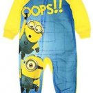 DESPICABLE ME MINION OOPS! 4T Fleece Footed Blanket Pajama Sleeper