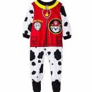 PAW PATROL Boys 3T, 4T, 5T Fire Dog MARSHALL Fleece Footed Pajama Sleeper