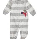 Carter's Striped Monkey Baby Boy's Fleece Sleep & Play Size 3 Months