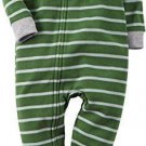 CARTER'S Boy's 3T, 4T OR 5T Striped Puppy Dog Fleece Footed Pajama Sleeper