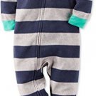 Carter's Boy's 5T Striped Monster Alien Robot Fleece Footed Blanket Pajama
