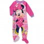 Minnie Mouse Girl's 3T, 4T OR 5T Fleece Footed Blanket Pajama Sleeper, PJ'S