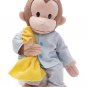 GUND Classic Children's Monkey Curious George in Pajamas, Bedtime Blanket 16"