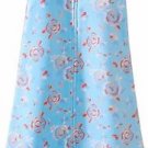 HALO Girl's Floral Turquoise Fleece Baby Sleepsack, Wearable Blanket