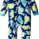 PEAS AND CARROTS Boy's 3T OR 4T Fleece Footed Dinosaur Dino Pajama Sleeper