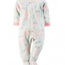 Carter's Baby Girl's 3T OR 4T Winter Deer Snow Themed Fleece Footed Pajama