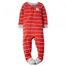 Carter's Boy's 24 Months Orange Striped BULLDOG, Dog Footed Pajama Sleeper