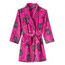 Cuddl Duds Cuddle Girl's 6/6X Plush Fleece Pink Bunny Bathrobe Rabbit Robe