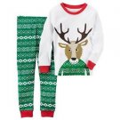 CARTER'S 3T, 4T OR 5T HOLIDAY WINTER Reindeer, Fair Isle Cotton Pajama Set
