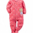Toddler Girl's 3T, 4T OR 5T Pink Ballerina Monkey Fleece Footed Blanket Pajama