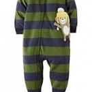 CARTER'S Boy's 4T Fleece MONKEY Striped Footed Pajama Sleeper, Footie