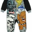 STAR WARS Boy's 3T, 4T OR 5T Character Fleece Footed Pajama Blanket Sleeper