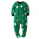 CARTER'S Boy's 3T, 4T OR 5T Green Winter Skiing Penguin, Bear, Pajama Sleeper