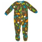 PEAS AND CARROTS Boy's 3T OR 4T Fleece Footed Dinosaur Dino Pajama PJ Sleeper