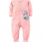 Carter's Girl's 3T, 4T, 5T Polka Dot Cupcake Koala Fleece Footed Pajama Sleeper