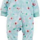 CARTER'S Baby Girls 18 Months Mint Green POLAR BEAR Fleece Footed Pajama Sleeper