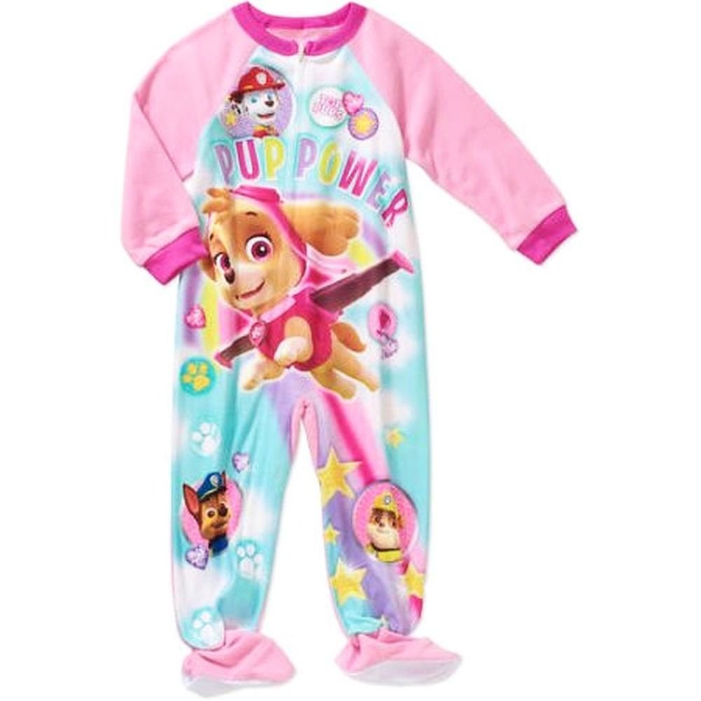 PAW PATROL SKYE Girl's 3T Fleece Footed Blanket Pajama Sleeper