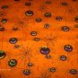PIXIE SCRUB CAP HALLOWEEN SEASONAL FUNNY SPIDERS / ORANGE