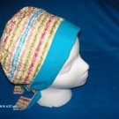 PIXIE EASY FIT SURGICAL SCRUB CAP HAT PASTEL STRIPES