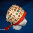 Surgical Scrub Hat CHEMO Cap PIXIE EASY FIT CHRISTMAS THEME HOLIDAY