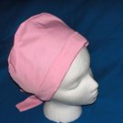 Ladies Reusable Cloth Surgical Medical Pixie Scrub Cap Solid PINK