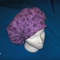 Surgical Scrub Hat Cap bouffant HALLOWEEN SPIDERS ON PURPLE
