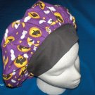Surgical Scrub Hat Cap bouffant HALLOWEEN BATS AND MOONS