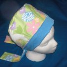 Ladies Pixie Scrub Caps Surgical Medical Hat Hats EASTER PASTEL BLUE