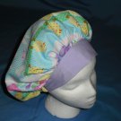 Ladies Surgical Medical Scrub Hat Cap HAPPY EASTER Banded  Bouffant