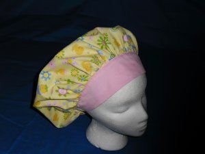 Ladies Nurses Scrubs Hat  EASTER Banded Bouffant Scrub Cap Hats