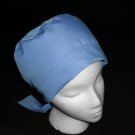 Ladies Fabric Handcrafted Surgery Scrubs Scrub Caps Cap Hat SOLID CADET BLUE