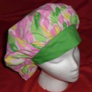 Ladies Hats Fabric Surgical Medical Scrub Caps Cap Banded Bouffant BRIGHT CAMOUFLAGE
