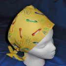 Fun Pediatric Nurses Scrubs Cute Comfy Hats Pixie Scrub Caps Surgical Cap Medical Hats CRAYONS