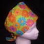 Nurses Surgical Scrubs Hat Pixie Scrub Cap Ladies Medical Hats Bright Daisies