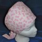Ladies Nurses Surgical Hat Pixie Scrub Caps PINK HOPE RIBBON Breast Cancer Awareness 2