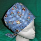 Blue Hens Reuseable Nurses Ladies Surgical Medical Scrubs Scrub Hat Pixie Tie Back Cap Hat