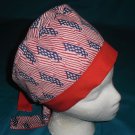 Ladies Scrubs Hats Pixie Cap Scrub Caps Surgical Medical Hat Hats American Flags
