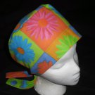 Ladies Womens Surgical Medical OR scrub caps LARGE DAISIES