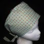 Ladies Surgical Medical Scrubs Caps Pixie Cap Hat JUST TURQUOISE AND BROWN