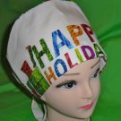 Ladies Surgical Scrubs Scrub Cap Pixie Hat Medical Caps Hungry Caterpillar Happy Holidays
