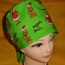 Dr.Seuss The Grinch And Dog Max Christmas Nurses Surgical Scrubs Scrub Caps Ladies Pixie Hat 2