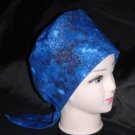 Nurses Surgical Scrubs Scrub Caps Ladies Pixie Cap Hat Surgery Hats Shades Navy Blue Metalics