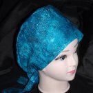 Ladies Nurses Scrubs Scrub Caps Hats Pixie Cap Surgery Scrub Hat TURQUOISE Glitter